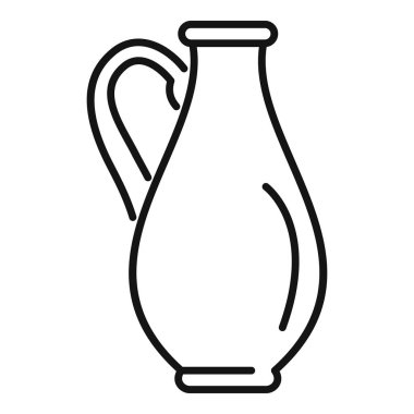 Klasik bir atıcının temiz çizgi sanat simgesi, içecekleri, konukseverliği veya tarihi temaları temsil etmek için ideal