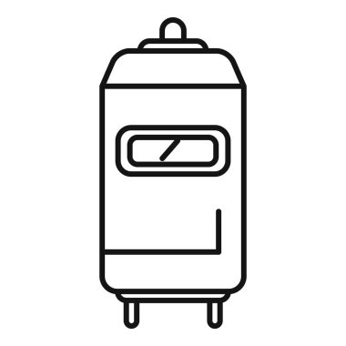 Web, bilgi grafikleri ve yaratıcı tasarım için ana hatlı su ısıtıcısı simgesi