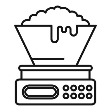 Elektronik terazide hamurun çizgi çizimi hamur yükseldikçe ağırlığın arttığını gösteriyor.