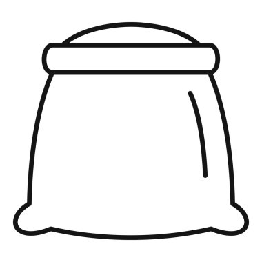 Torbanın tamamını gösteren basit bir vektör, depolama veya un gibi kavramları göstermek için kullanışlı