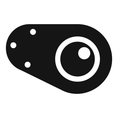 Akıllı bir ev asistanı aygıtının siyah beyaz simgesi, ev otomasyonunun artan eğilimini vurguluyor