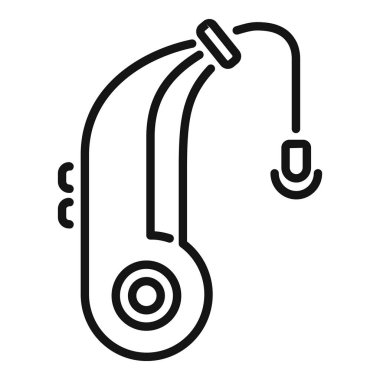 Modern işitme cihazı, işitme kaybı yaşayanlar için gelişmiş işitme ve iletişimi sembolize eder.