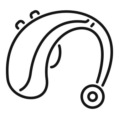 İşitme engelli ve işitme engelli insanlara yardım eden basit bir vektör simgesi