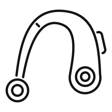 Modern kablosuz kulaklık kablosuz olarak akıllı bir telefona bağlanıyor.