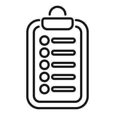 Tamamlanan görevler için işaretleri gösteren bir panonun minimalist simgesi