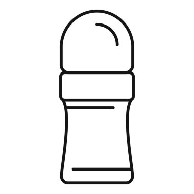 Basit bir deodorant şişesi rulosu çizimi, hijyen ve kişisel bakım için mükemmel.