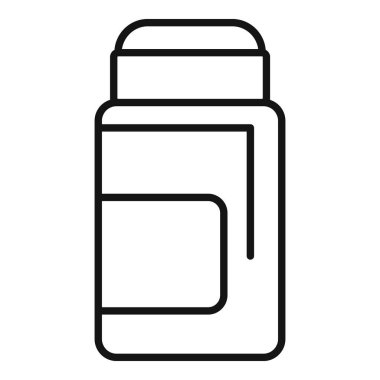 Bir çubuk deodorant kutusu çizimi, reklam hijyen ürünleri için mükemmel.