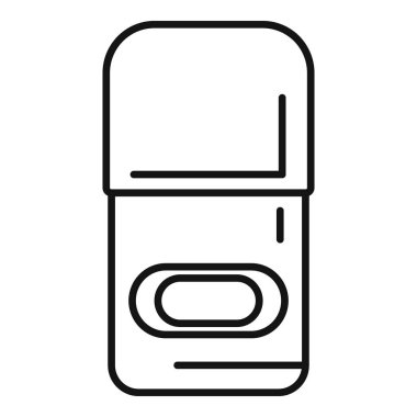 Ses kaydı için kullanılan dijital ses kayıt cihazının basit siyah beyaz çizgisi sanatı