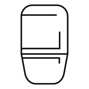 İstasyona gelen modern yüksek hızlı trenin basit çizgi simgesi