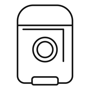 Kişisel hijyen ve tazeliği temsil eden deodorant çubuğunun çizgi simgesi