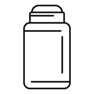 Çubuk deodorant kabını tasvir eden basit çizgi simgesi, temizlik ve hijyen çağrıştırıyor