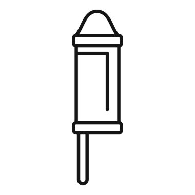 Havai fişek roketinin basit bir simgesi, kutlamaları ve eğlenceleri temsil etmek için mükemmel.