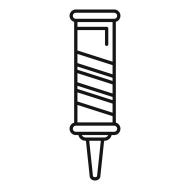 Çapraz çizgileri parlak uzun, ince bir doğum günü mumu çizimi.