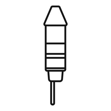 Siyah çizgili basit havai fişek, kutlama, parti ya da etkinlik için hazır.