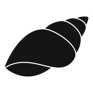 Deniz kabuğunun basit vektör simgesi, bir deniz yaratığının koruyucu dış katmanı.