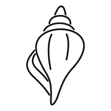 Deniz kabuğunun basit bir çizgisi. Yaz tatilini ve okyanus hayatının güzelliğini çağrıştırıyor.