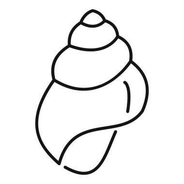 Sahil tatillerini ve kıyı yaşamını anımsatan basit bir deniz kabuğu ikonu.