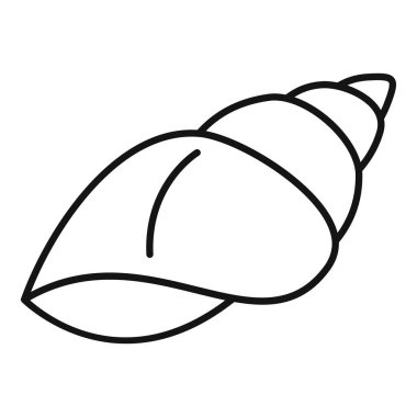 Deniz kabuğunun minimalist çizgisi çizimi yaz tatillerini çağrıştırıyor.