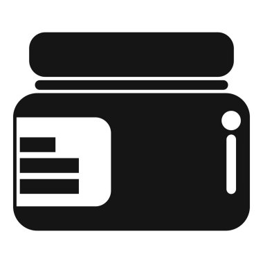 Güzellik ürünleri için bir kavanozun siyah beyaz silueti