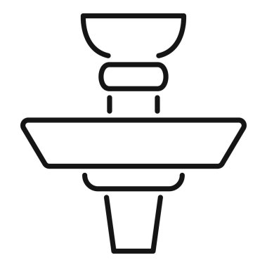 Tütün aromalı tütün içmek için kullanılan bir nargile çizgisi sanat simgesi, genellikle dinlenme odalarında ve kafelerde bulunur.