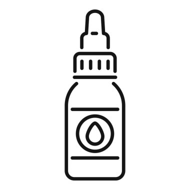 Burun damlası şişe simgesi soğuk tedavi için burun spreyini temsil ediyor.