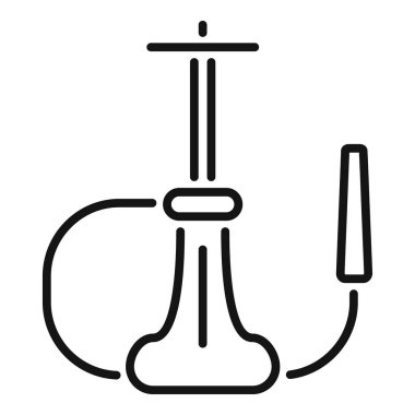 Bir nargile çizgisi sanat simgesi, sigara ve rahatlıkla ilgili her şeyi temsil etmek için mükemmel.