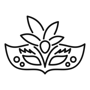 Tüylü Mardi Gras maskesi parti ve kutlama projeleri için mükemmeldir.