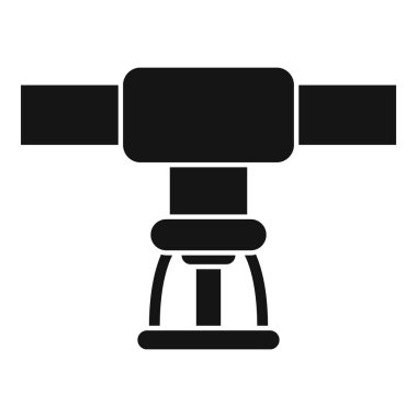 Yangın söndürme sisteminin siyah silueti binalarda güvenlik ve yangın önleme için gereklidir.