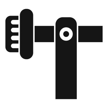 Ön ışık için güç üreten bir bisiklet dinamosunun basit siyah beyaz vektör simgesi