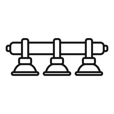 Emme kabı kullanan bir düzeltme sisteminin minimalist simgesi, inşaat veya diy projeleri için idealdir