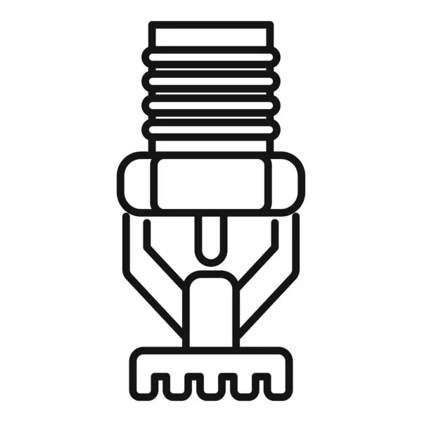 stock vector Fire sprinkler system, essential for fire safety, providing automatic fire suppression