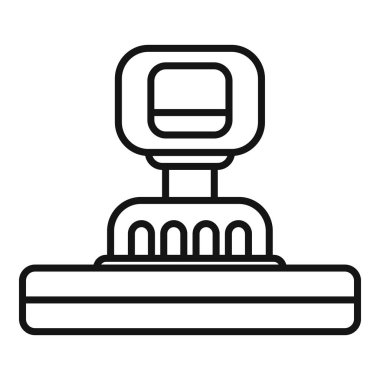 Bir noterin, yasallığını onaylamak için bir belgeye basılı bir satır resmi simgesi