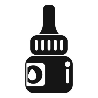 Basit bir göz damlası ikonu, göz bakımı ve ilaç tedavisi için mükemmel.