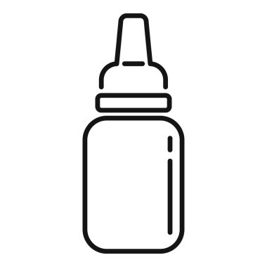 Burun spreyi şişesinin basit bir simgesi. Genellikle alerji belirtilerinin tedavisinde kullanılır.