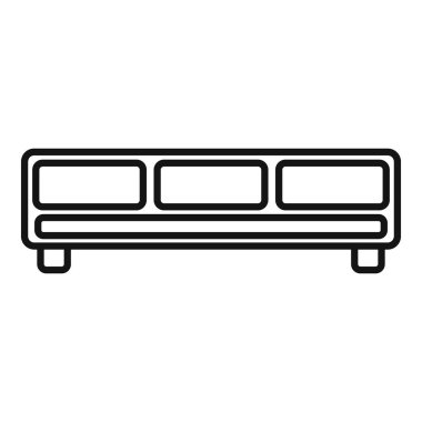 Rahat oturma odası mobilyalarını temsil eden bir kanepenin simgesi.