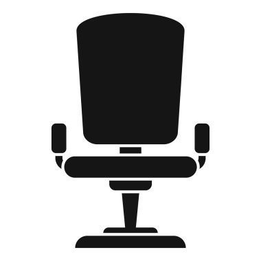 Ayarlanabilir döner sandalyenin siyah kabartma simgesi