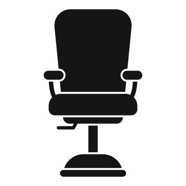 Beyaz arka planda rahat bir ofis koltuğu silueti, ofis ve işle ilgili tasarımlar için ideal