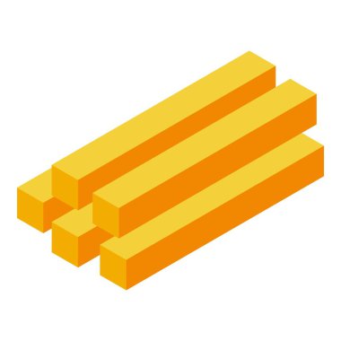 Sarı dikdörtgen küboidler beyaz arkaplanda yükselen bir çizgi oluşturuyorlar