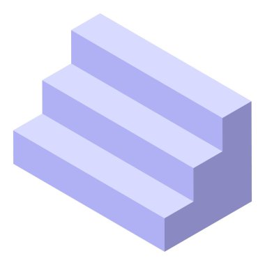 İzometrik tasarım ile pazarlama büyümesini görüntülemek için üç adım platformu kullanılıyor