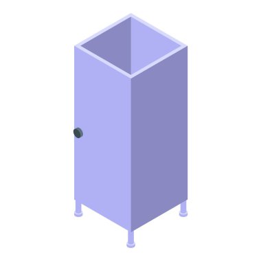 Metal bir dolabın dört ayaklı görüntüsü.