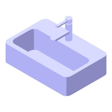 Modern banyo lavabosu beyaz arka planda duruyor.