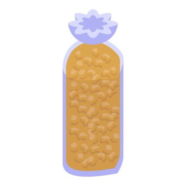 Soya fasulyesi içeren şeffaf plastik paket, gıda veya market tasarımı için harika.