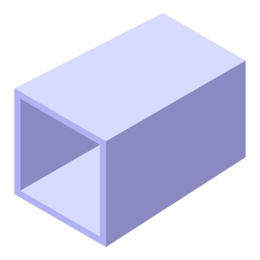 Kare bölme borusu beyaz bir arka planda, içi boş merkezini gösteriyor.