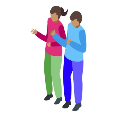 Genç çift yan yana yürürken keyifli bir konuşma yapıyorlar.