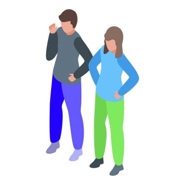 Erkek ve kadın arasında bir anlaşmazlık var. Vücut dilleri gerginlik olduğunu gösteriyor.