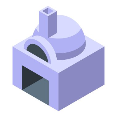 Kubbeli ve bacalı geleneksel kil pizza fırını otantik ve davetkar bir atmosfer yaratıyor.