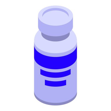 Mavi ilaç şişesi tıbbi tedavi için etiketi boş duruyor.