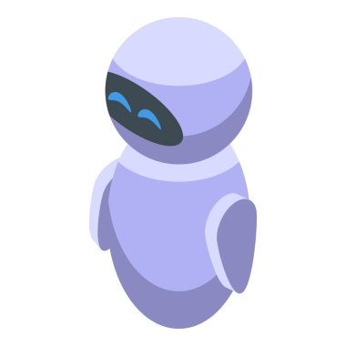 Modern sohbet robotu gözleri kapalı gülümsüyor, yapay zeka ve derin öğrenme gösteriyor.