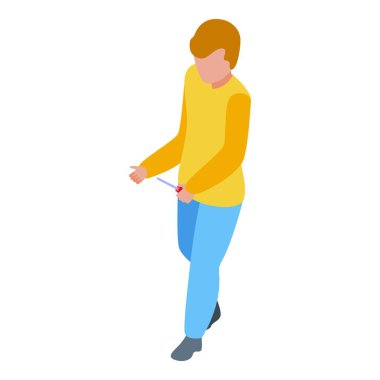 Tamirci elinde tornavidayla yeni bir göreve hazırlanıyor.