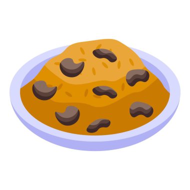 Kaju fıstıklı Saffron basmati pilavı geleneksel Hint yemeği olarak servis edilir.